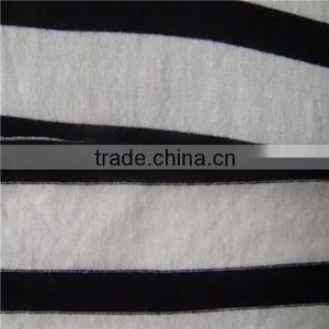 60% Cotton 40% Polyester T-shirts Fabric Stripe Single Jersey thumbnail-1