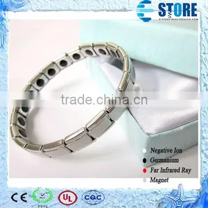 Women and Men Germanium Titanium Elastic Stainless Steel Bracelet thumbnail-1