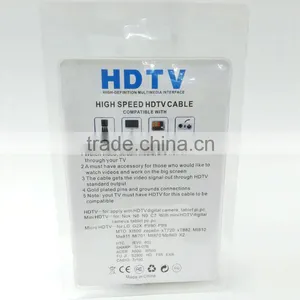 Digital Mini Micro Hdmi Component 3 in 1 Hdmi Converter Cable for Mobilephone Camera Computer Monitor thumbnail-4