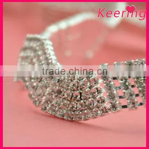 Wholesale 5 Rows Crystal Rhinestone Bridal Chain Trimming WRC-238 thumbnail-2