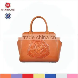 Hot Selling Ladies Fashion Floral Handbags,Cheap Ladies Big Handbags,Latest Design Genuine Leather Ladies Handbag thumbnail-1