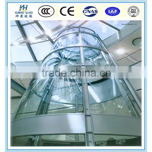 12-19mm Glass Elevator Curved Tempered Glass Glass for Sightseeing Elevator thumbnail-4