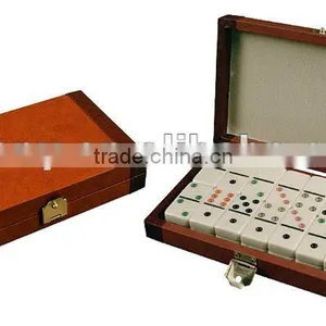Leather Case Double Six Domino Set thumbnail-1