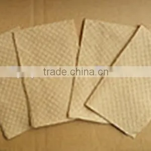 Linen-Like Natural Dinner Napkin, Unembossed, 1/8 Fold, 17" Length x 15-1/2" Width (Case of 300) thumbnail-2