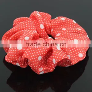 Polka Dot Spotty Chiffon Hair Scrunchy Ponytail Holder Hair Band Elastic thumbnail-1