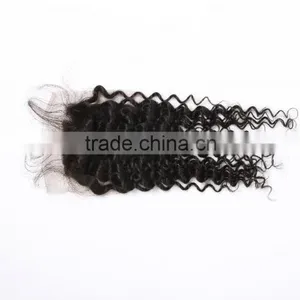 7a Brazilian Kinky Curly Closure Human Hair Lace Brazilian Curly Virgin Hair Wet And Wavy Closure Brazillian Curly Lace Closure thumbnail-2