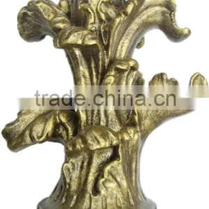 Decorative Victoria Gold Curtain Rods Leaf Finials thumbnail-1