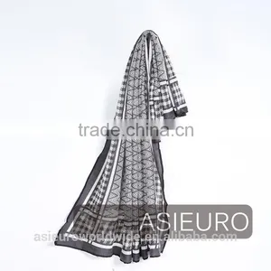 Big Sqaure Scarf With Placement Print, Unisex Fashion, BSCI and Sedex thumbnail-1