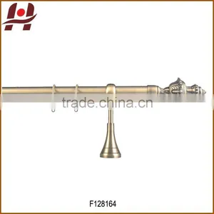 F128164-metal Iron Aluminium Stainless Steel Brass Plated Plain Twisted Extensible Telescopic Window Curtain Poles Rods Pipes thumbnail-1
