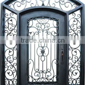 Wrought Iron Door With Sidelights thumbnail-1
