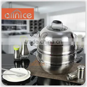 Allnice-3 Layers Stainless Steel Steamer Pot With Glass Lid thumbnail-1