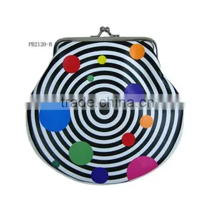 China Supplier Leather Purse Wallet Fashion Design Leather Wallet Round Coin Wallet thumbnail-1