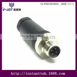 INST M12 4pin Crimp Terminal Type Waterproof Connector thumbnail-2