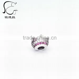 Colourful 925 Silver Crystal Rondelle Beads thumbnail-1