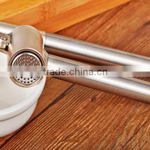 Potato Ricer and Masher, Premium Anti-Rust 18/10 Stainless Steel, Soft Touch Black Silicone Handles thumbnail-2