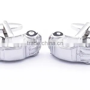 Classic Antique Silvertone Luxury Car Cufflinks thumbnail-2
