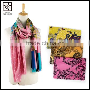 2016 New Design 34%Silk 43%Wool 23%cashmere Jacquard Scarf Pashmina Shawl thumbnail-5
