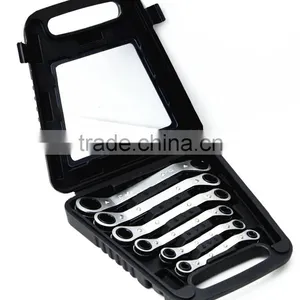 6 Piece Wrench Metric Mechanics Tool Set Ratcheting Garage Spanner Workshop New Quality Choice thumbnail-2