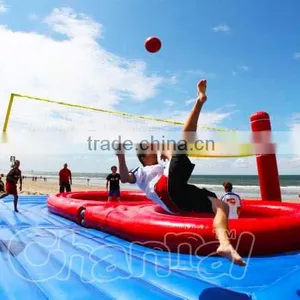 Commercial Grade PVC Inflatable Beach Volleyball Court for Sale, Inflatable Volleyball/bossaball Field Quality Choice thumbnail-2