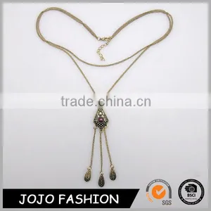 Retro Fashion Simple Waterdrop Tassel Necklace, Necklaces Jewelry thumbnail-1