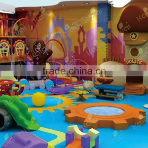 Kaiqi PVC Indoor Playground Equipment Candy Theme With Net Climber and Sandbox KQ60263A thumbnail-2