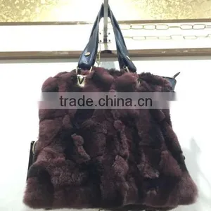 Lady's Rex Rabbit Fur Handbag thumbnail-1