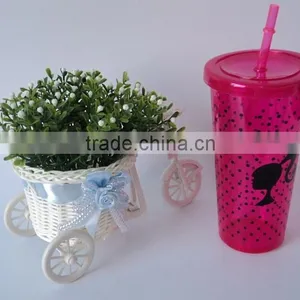 Colorful 24OZ Single Wall Plastic Straw Cup thumbnail-4