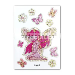 Beauty Sticker Custom Bling Glitter Mobile Phone Sticker for Iphone 6 3M Gule Glitter Diamond Full Body Decal Stickers f thumbnail-4