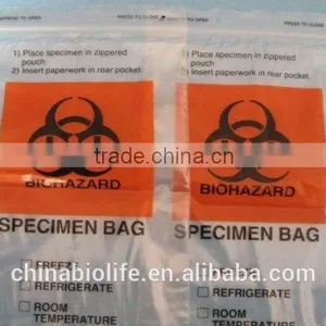 Plastic Zip-Style Biohazard Specimen Bags thumbnail-2