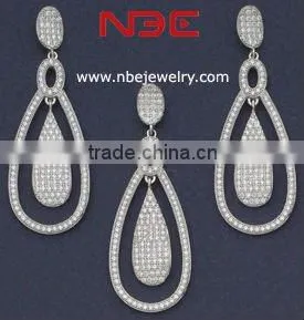 Wax Micro Setting 925 Sterling Silver Jewelry Set thumbnail-1