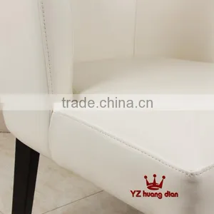 White Color Simple Design Leather Restaurant Booth With Arm YA801 thumbnail-5