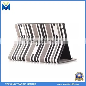 Wholesale Price Stripe Pattern Leather Flip Case Cover With Card Slot for IPad Air 2 thumbnail-2