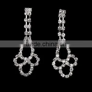 Latest Diamond Wedding Accessories Tiara Necklace Earrings Jewelry Set thumbnail-4