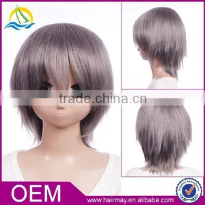 Wholesale In Stock Togainu no Chi Akira Short Grey Cosplay Wigs thumbnail-1
