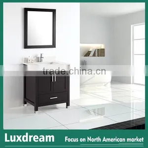 High Quality Espresso Bathroom Cabinet With Mirror thumbnail-1