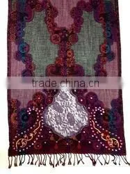 Fancy Beads Lace Wool ShawlsFancy Beads Lace HC-03 thumbnail-1