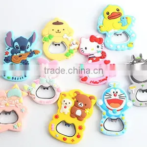 Hot Sale Custom Promotional Cheap Price PVC Keychain Beer Bottle Opener Fridge Magnet thumbnail-6