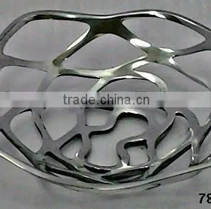 Aluminium Metal Fruit Basket Mirror Polish thumbnail-1