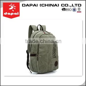 2016 Manufactures China Cotton Bag Classic Canvas Backpack With Leather thumbnail-1