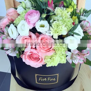 High Quality Paper Round Flower Box With Lid thumbnail-4