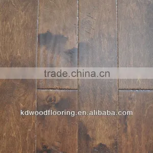 Chatter Distressed Dark Color Chinese Birch Wood Flooring thumbnail-1