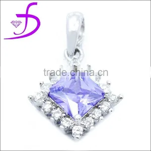 925 Sterling Silver Zircon Jewellery Fine Silver Jewelry Pendant thumbnail-1