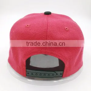 2015 New Design Custom Wool 3D Embroidered Snapback Hat thumbnail-3