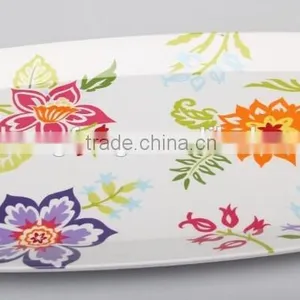 Melamine Rectangle Tray With Handles thumbnail-1