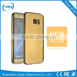Wholesale China Golden Electroplating TPU Full Cover Case for Samsung S7 Edge Mobile Phone Back Cover thumbnail-2