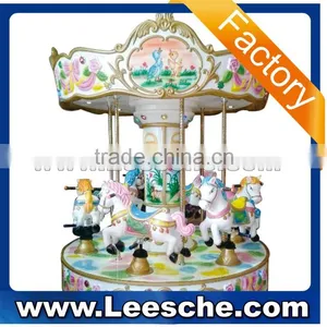 2015 Funny Luxury Carousel for Sale Coin Operated Machine Merry go Round Horse Carousel Amusement Ride Kids Ride for Children thumbnail-1