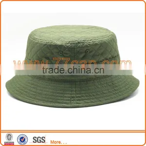 Superior Quality Cheap Blank Custom Made Reversible Quilting Fabric Bucket Hats thumbnail-4