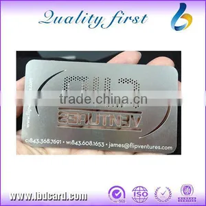 LBD Logo Cut Out Stainless Steel Metal Business Membership Card thumbnail-1