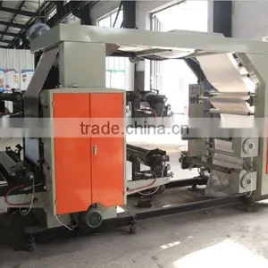 Automatic Plastic PE Film Roll Flexo Printing Inline Cutting Machine thumbnail-2