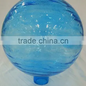 10" Hand Blown Glass Gazing Ball,solid Glass ,blue Color and 25cm thumbnail-1